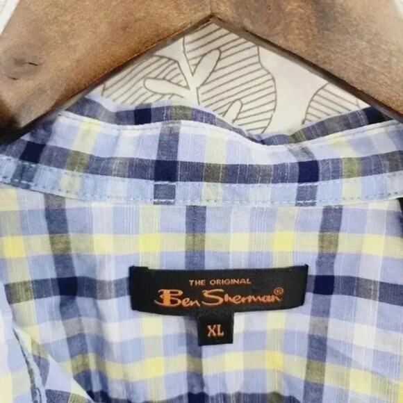 Ben Sherman Button down Long sleeve Plaid Men's XL - Picture 6 of 8